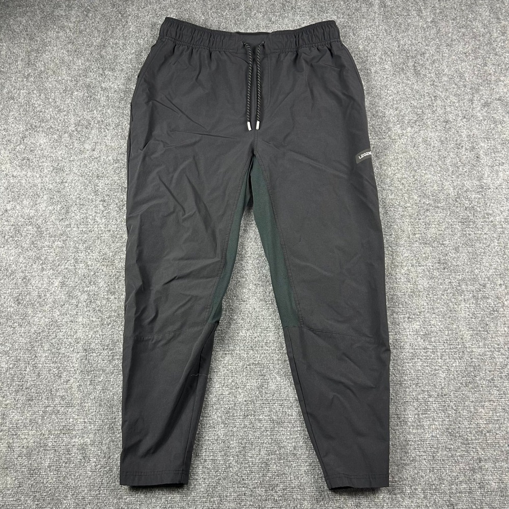 Legends Carson Pants Mens XL Black Athletic Running Training Pants Mesh‎ Zipper